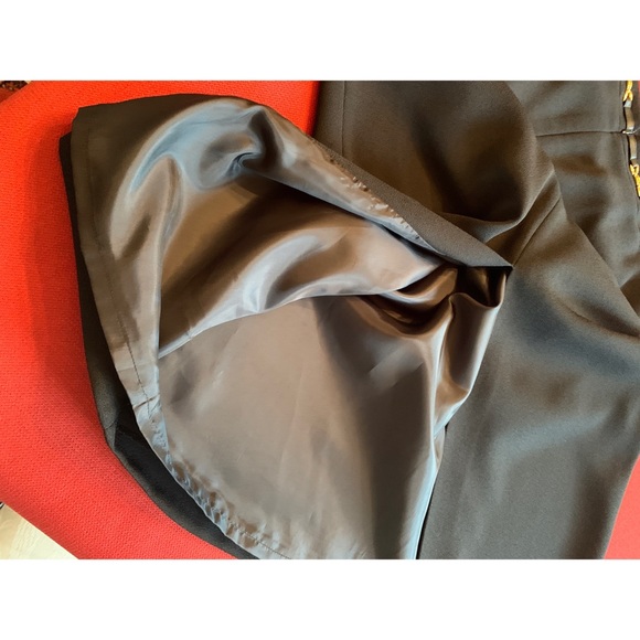 Black dressy midi skirt with gold belt detail, 12 - Picture 11 of 13